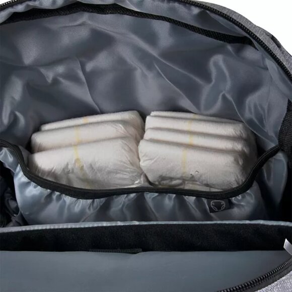 Fisher Price Fastfinder Multipocket Grey Diaper Bag Backpack with Changing Pad A - Picture 5 of 6